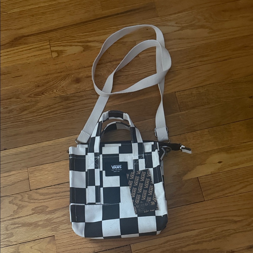 Vans Black and White Checkered Crossbody Bag